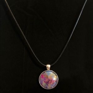 Handmade Boho Acrylic Skin Cabochon Pendant